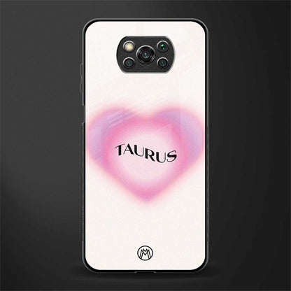 taurus minimalistic glass case for poco x3 image