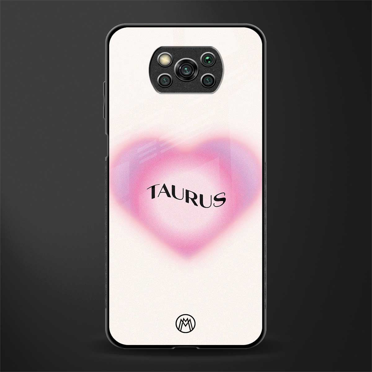 taurus minimalistic glass case for poco x3 pro image