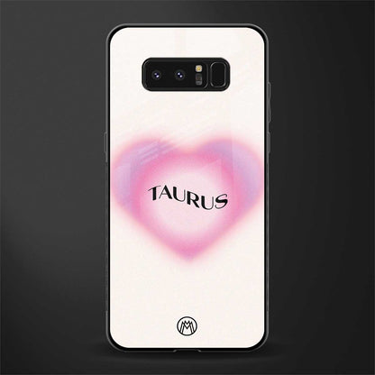 taurus minimalistic glass case for samsung galaxy note 8 image