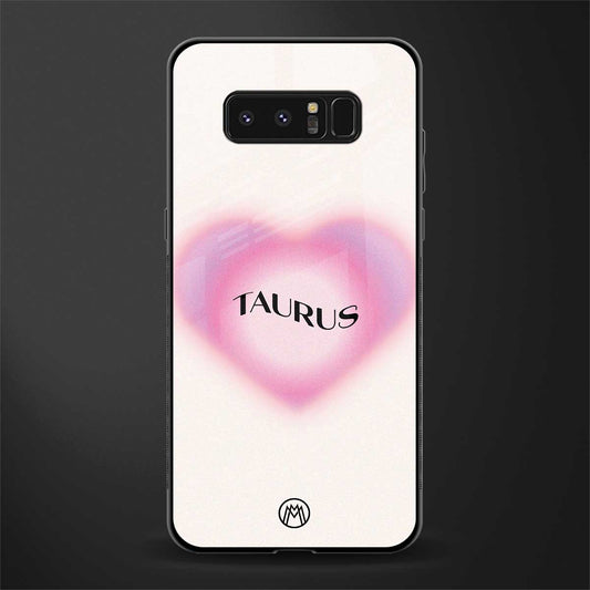taurus minimalistic glass case for samsung galaxy note 8 image