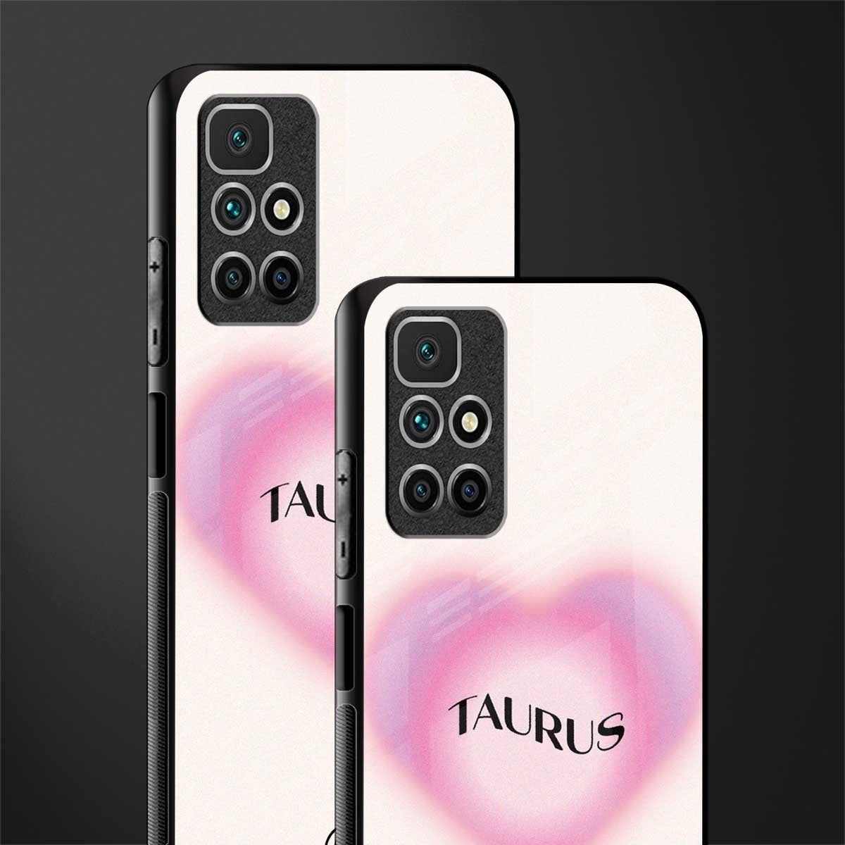 taurus minimalistic glass case for redmi 10 prime image-2