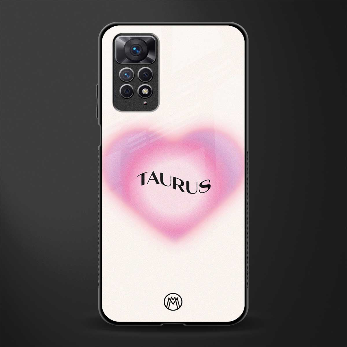 taurus minimalistic back phone cover | glass case for redmi note 11 pro plus 4g/5g