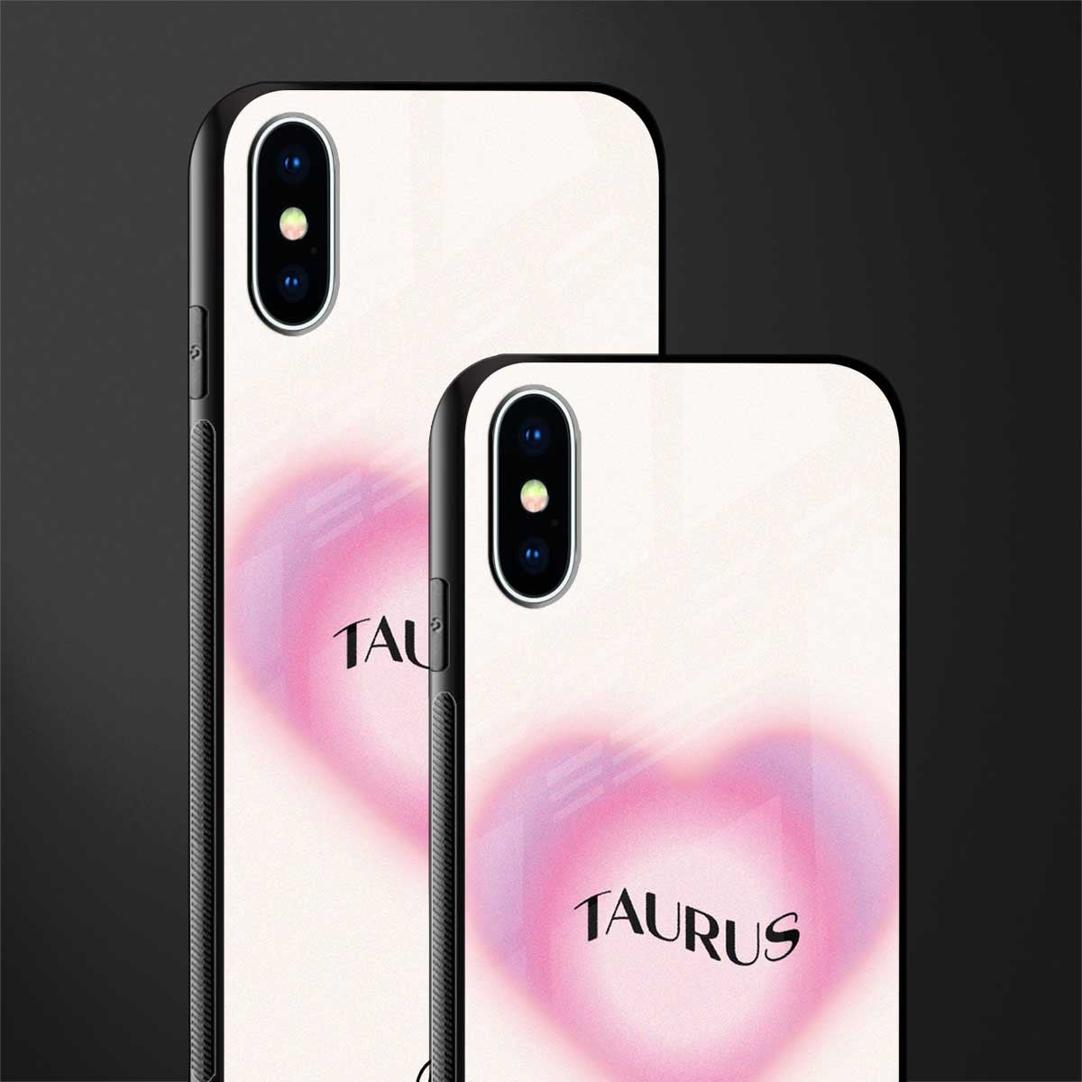 taurus minimalistic glass case for iphone xs image-2