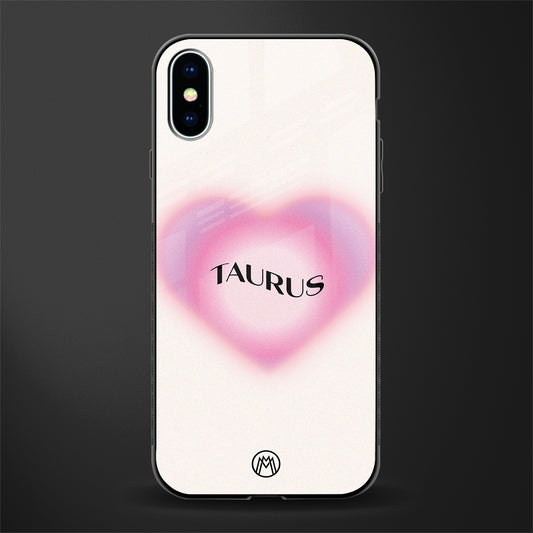 taurus minimalistic glass case for iphone xs image