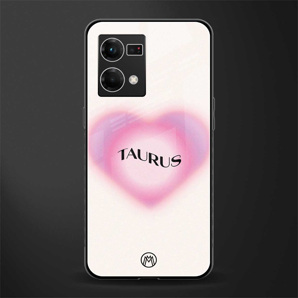 taurus minimalistic back phone cover | glass case for oppo f21 pro 4g