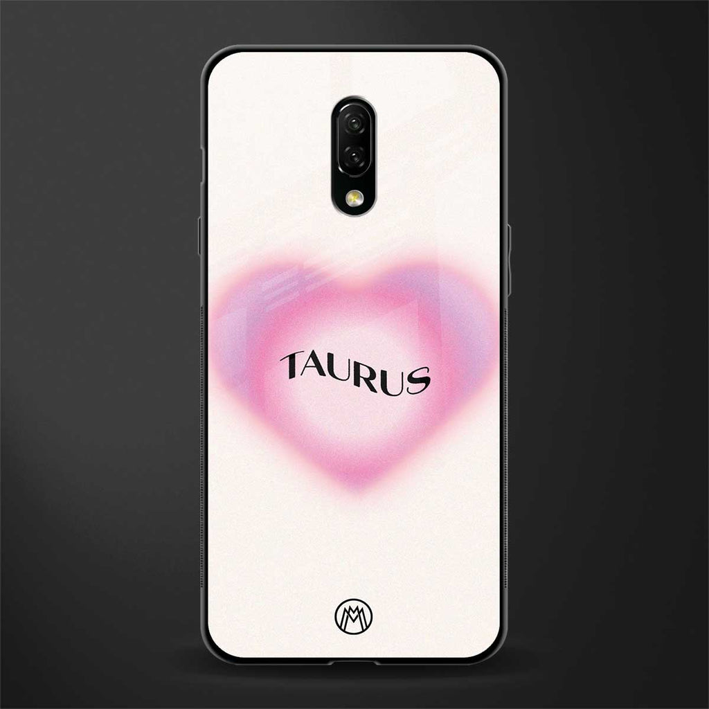 taurus minimalistic glass case for oneplus 7 image