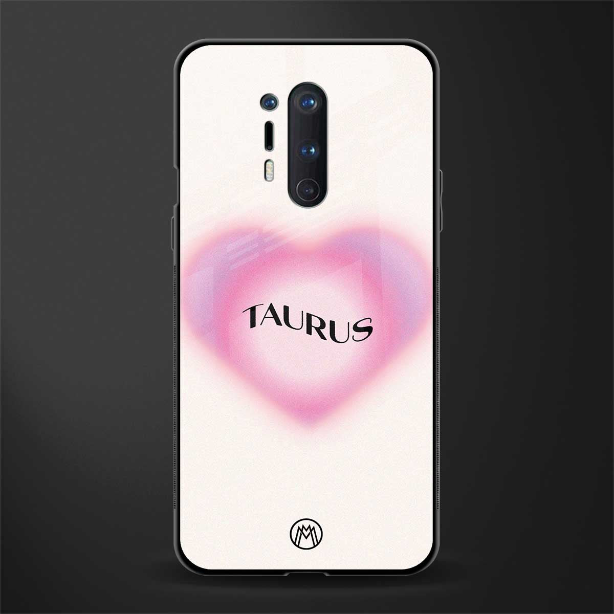 taurus minimalistic glass case for oneplus 8 pro image