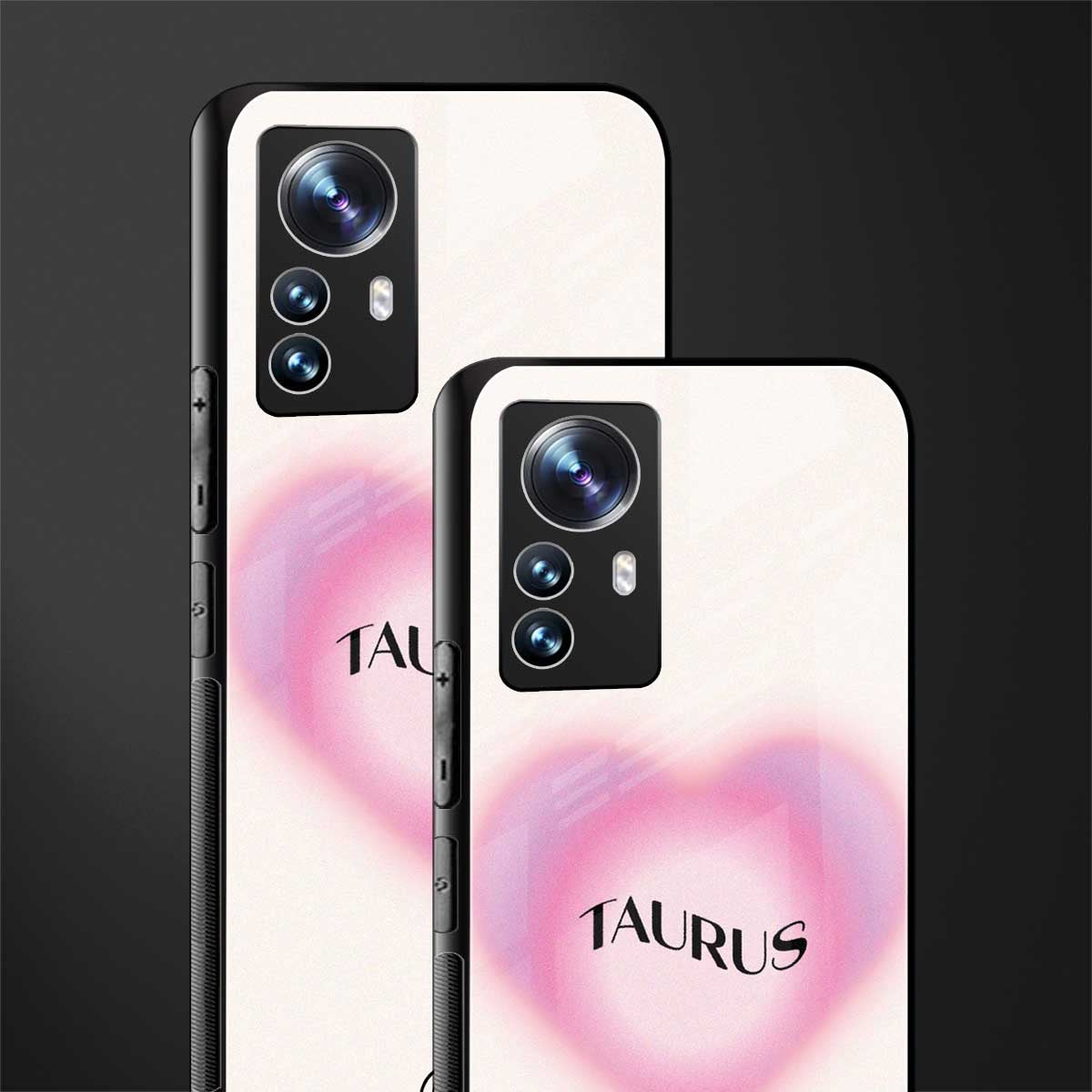 taurus minimalistic back phone cover | glass case for xiaomi 12 pro