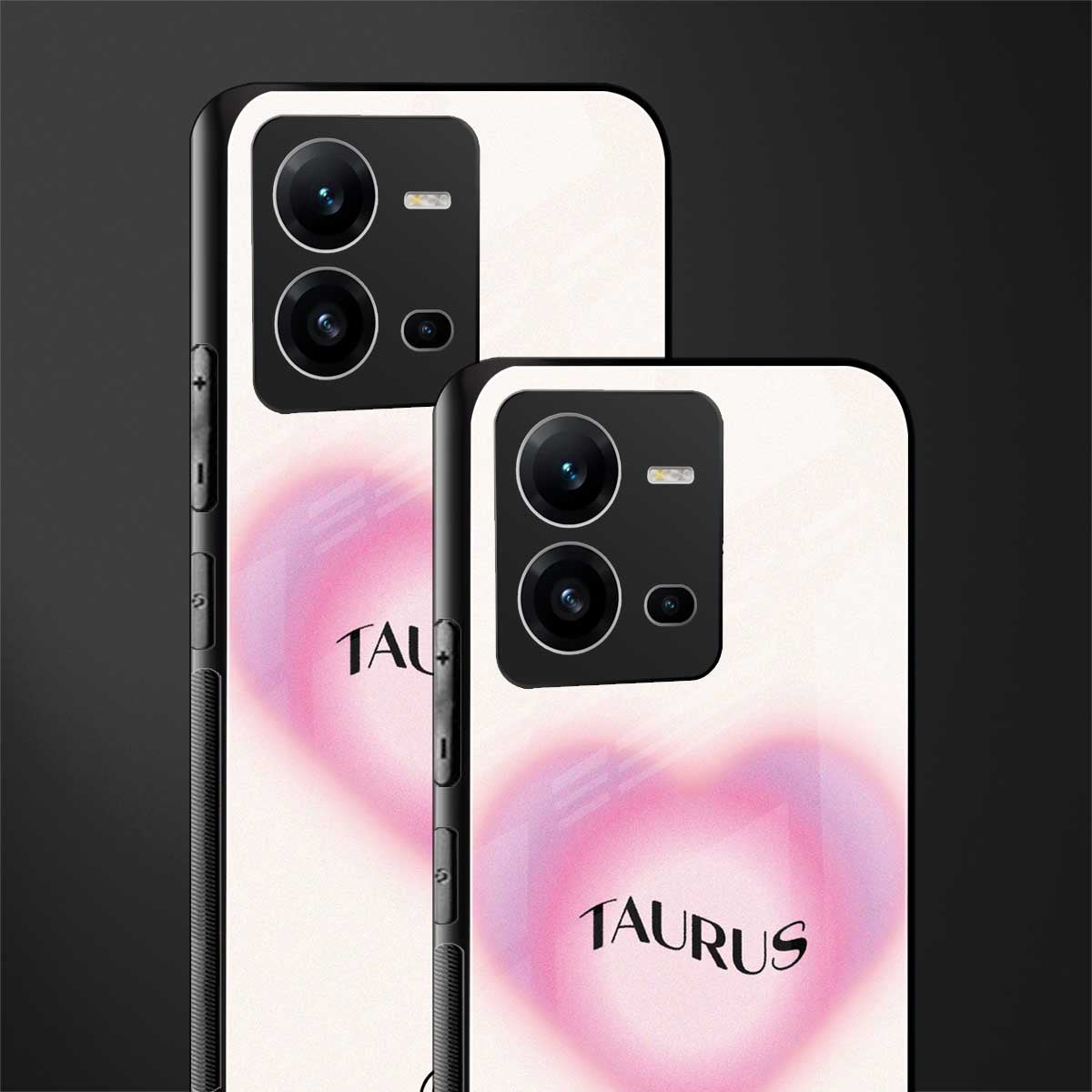 taurus minimalistic back phone cover | glass case for vivo v25-5g