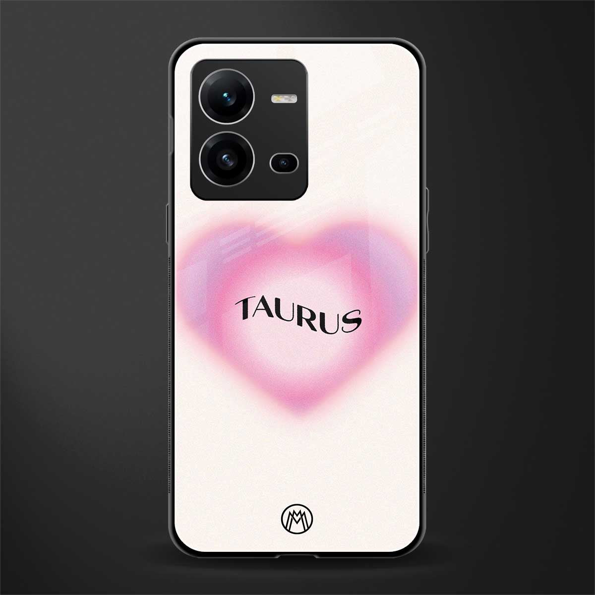 taurus minimalistic back phone cover | glass case for vivo v25-5g