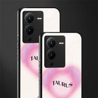 taurus minimalistic back phone cover | glass case for vivo v25 pro 5g