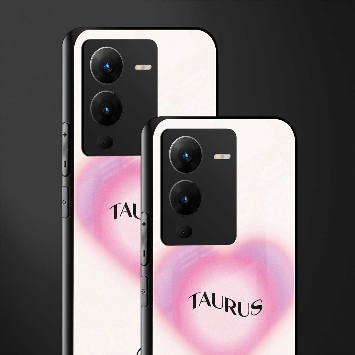taurus minimalistic back phone cover | glass case for vivo v25 pro 5g