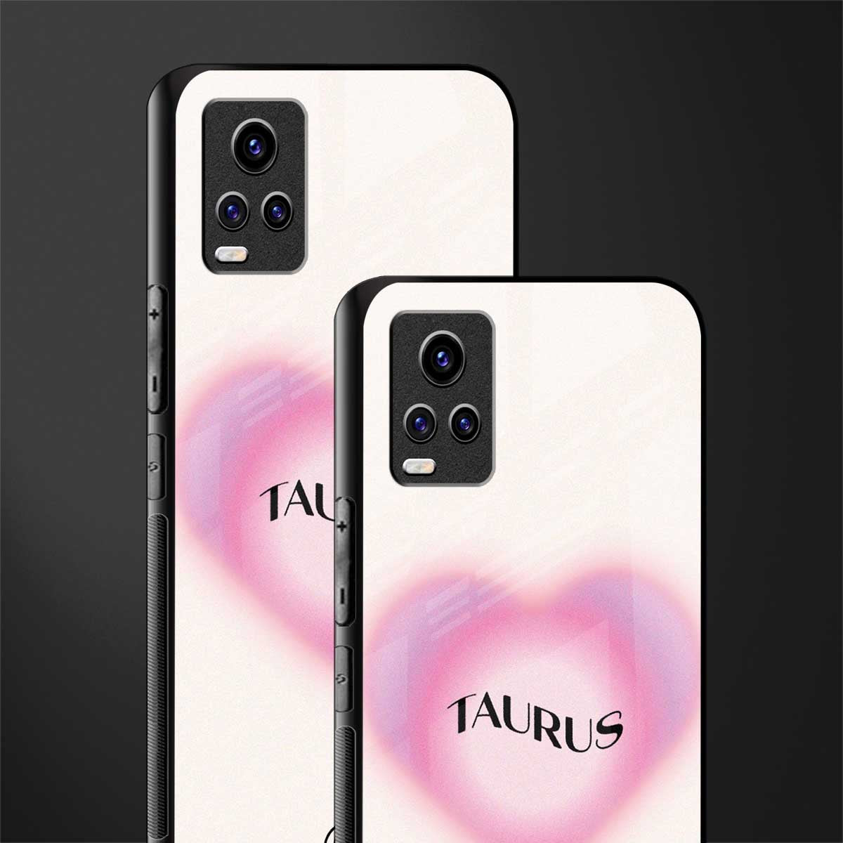 taurus minimalistic back phone cover | glass case for vivo v21e 4g