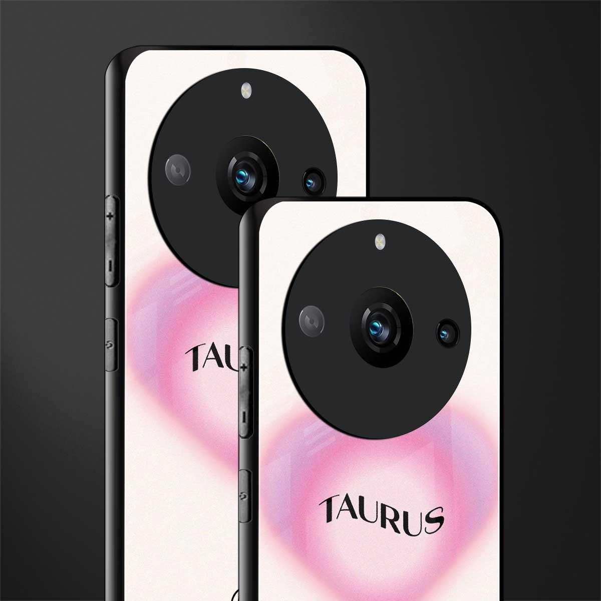 taurus minimalistic back phone cover | glass case for realme 11 pro 5g