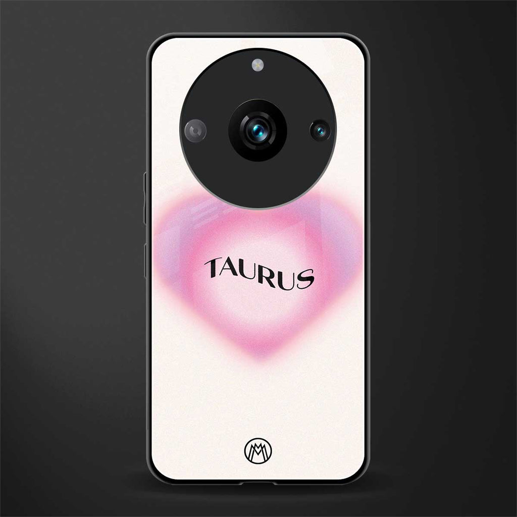 taurus minimalistic back phone cover | glass case for realme 11 pro 5g