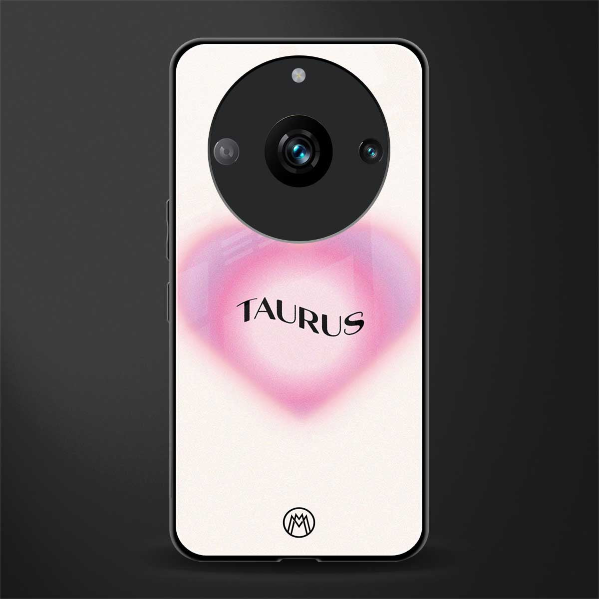 taurus minimalistic back phone cover | glass case for realme 11 pro 5g