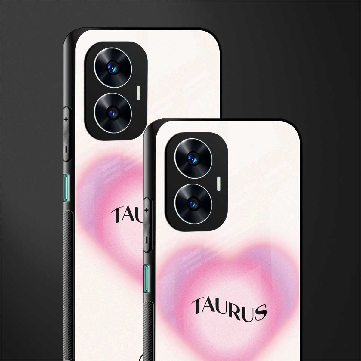 taurus minimalistic back phone cover | glass case for realme c55