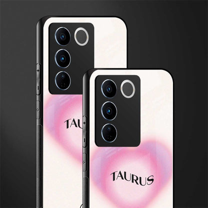 taurus minimalistic back phone cover | glass case for vivo v27 pro 5g