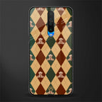 ted checkered pattern glass case for poco x2 image