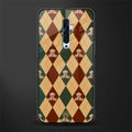 ted checkered pattern glass case for oppo reno 2f image