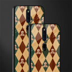 ted checkered pattern glass case for oppo f11 pro image-2