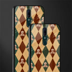 ted checkered pattern glass case for oppo f11 image-2