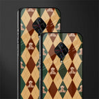 ted checkered pattern glass case for vivo s1 pro image-2