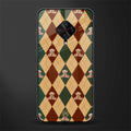 ted checkered pattern glass case for vivo s1 pro image