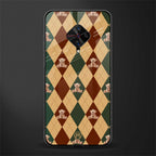 ted checkered pattern glass case for vivo s1 pro image
