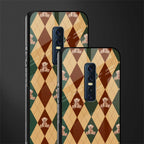 ted checkered pattern glass case for vivo v17 pro image-2