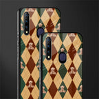ted checkered pattern glass case for vivo z1 pro image-2
