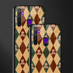 ted checkered pattern glass case for realme 5 image-2