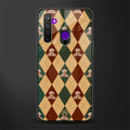 ted checkered pattern glass case for realme 5 image