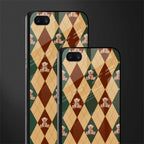 ted checkered pattern glass case for realme c1 image-2