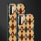 ted checkered pattern glass case for realme x2 image-2