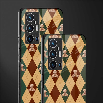 ted checkered pattern glass case for vivo x70 pro plus image-2