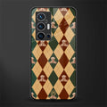 ted checkered pattern glass case for vivo x70 pro plus image