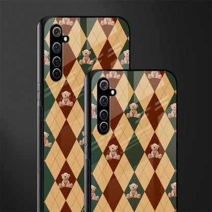 ted checkered pattern glass case for realme x50 pro image-2