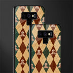 ted checkered pattern glass case for samsung galaxy note 9 image-2