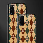 ted checkered pattern glass case for samsung galaxy s20 image-2