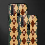 ted checkered pattern glass case for vivo y12 image-2