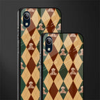 ted checkered pattern glass case for vivo y91i image-2