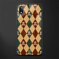 ted checkered pattern glass case for vivo y91i image
