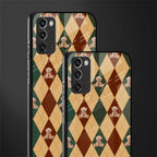 ted checkered pattern glass case for samsung galaxy note 20 image-2