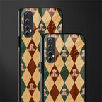 ted checkered pattern glass case for realme narzo 20 pro image-2