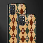 ted checkered pattern glass case for oneplus 8t image-2