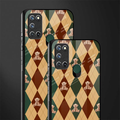 ted checkered pattern glass case for realme 7i image-2