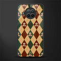 ted checkered pattern glass case for mi 10i image