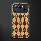 ted checkered pattern glass case for mi 11 ultra 5g image