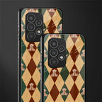 ted checkered pattern back phone cover | glass case for samsung galaxy a23